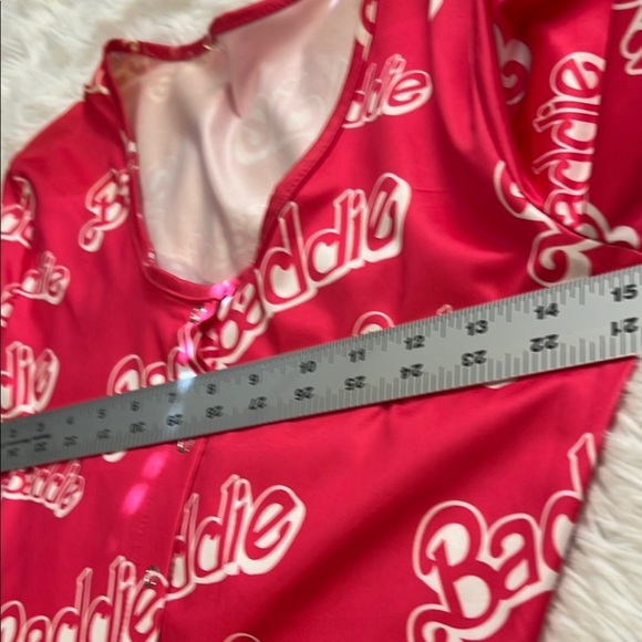 Pink Baddie' Long Sleeve Romper - Picture 3 of 7